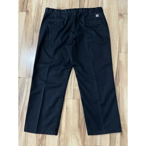 Carhartt Carpenter Twill Work Pants Mens 40x28 Black Relaxed Fit Straight B290 - Picture 7 of 8
